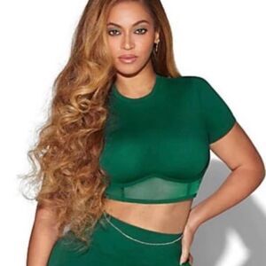 Ivy park adidas corset crop top mesh green